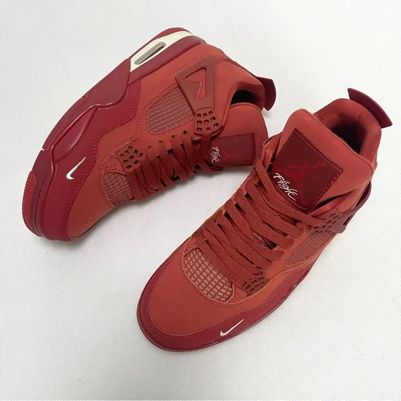 Men’s Orange-Red Athletic Sneakers Shoes -Brand New Retro 4 Brick by Brick - Picture 5 of 10